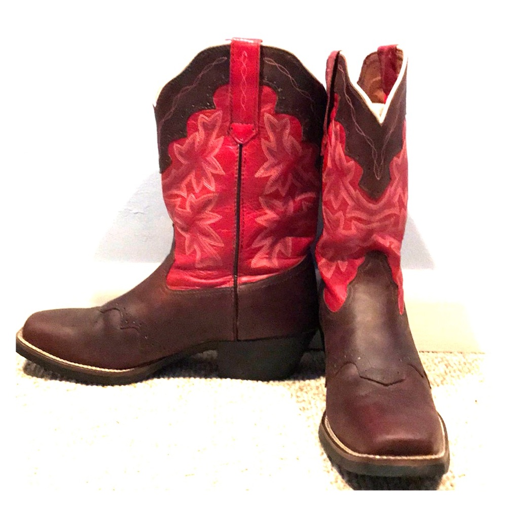 Red Tony Lama boots
